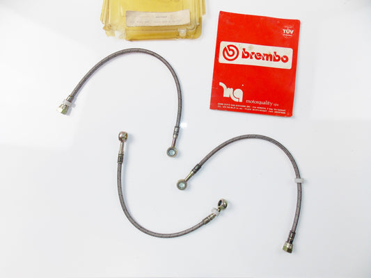 NOS 1989 BREMBO BRAKE HOSE KIT GSX 1100R # 6SU20A3 - MotoRaider