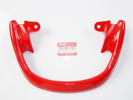 NOS OEM SUZUKI 98-2003 GSX600F/750F RED HANDLE PILLION RIDER # 46211-03F11-28V - MotoRaider