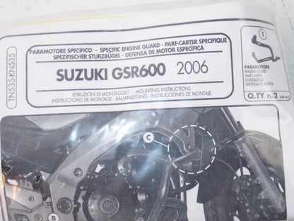 GIVI TN535-KN535 SUZUKI 2006-2011 GSR600 ENGINE GUARD MOTOR PROTECTOR SET - MotoRaider