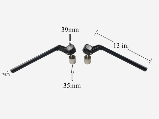 UNIVERSAL CLIP-ON STYLE HANDLEBAR 7/8"x13" GP SUZUKI DUCATI KTM YAMAHA KAWASAKI - MotoRaider