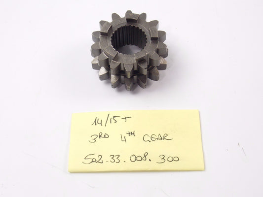 NOS OEM KTM 1987 MX 125 3RD/4TH GEAR 14/15 T 50233008300 | 502.33.008.300 - MotoRaider