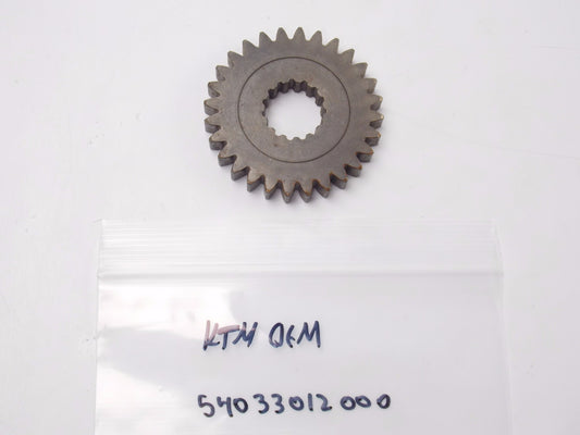 NOS OEM KTM 1979 125 MC 6th GEAR MAINSHAFT 28 T. 54033012000 | 540.33.012.000 - MotoRaider
