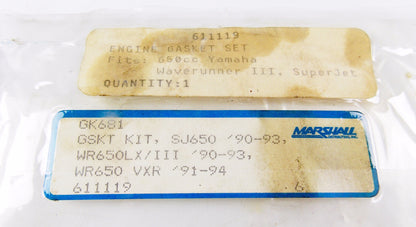 ENGINE GASKET KIT YAMAHA 90-93 SJ650 WR650LX/III 91-94 WR650 VRX GK681 | 611119 - MotoRaider
