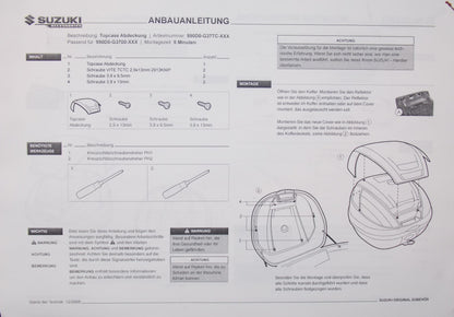 NOS OEM SUZUKI WHITE PEARL TOP CASE COVER 37L UH125/200/K7 # 990D0-G37TC-YSU - MotoRaider