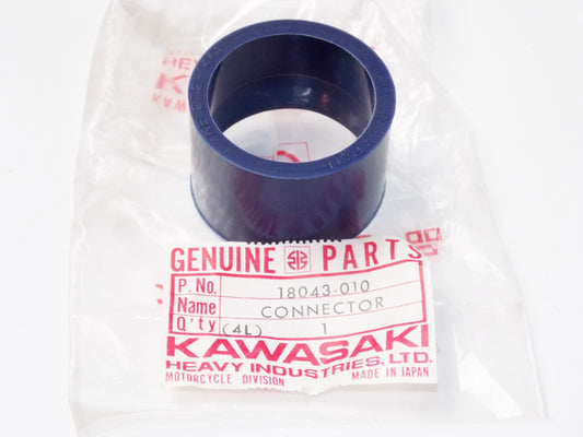 NOS OEM KAWASAKI 66-76 A1/SS A7/SS KH500-A8 CONNECTOR MUFFLER 18043-010 - MotoRaider