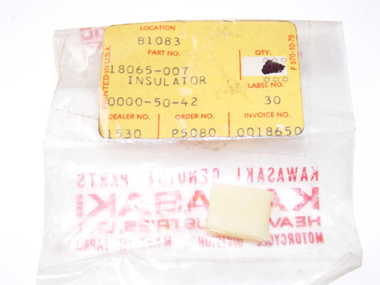 NOS OEM KAWASAKI 69-01 KMX125 KE100 KD80 G3SS F6/7/8 MUFFLER INSULATOR 18065-007 - MotoRaider