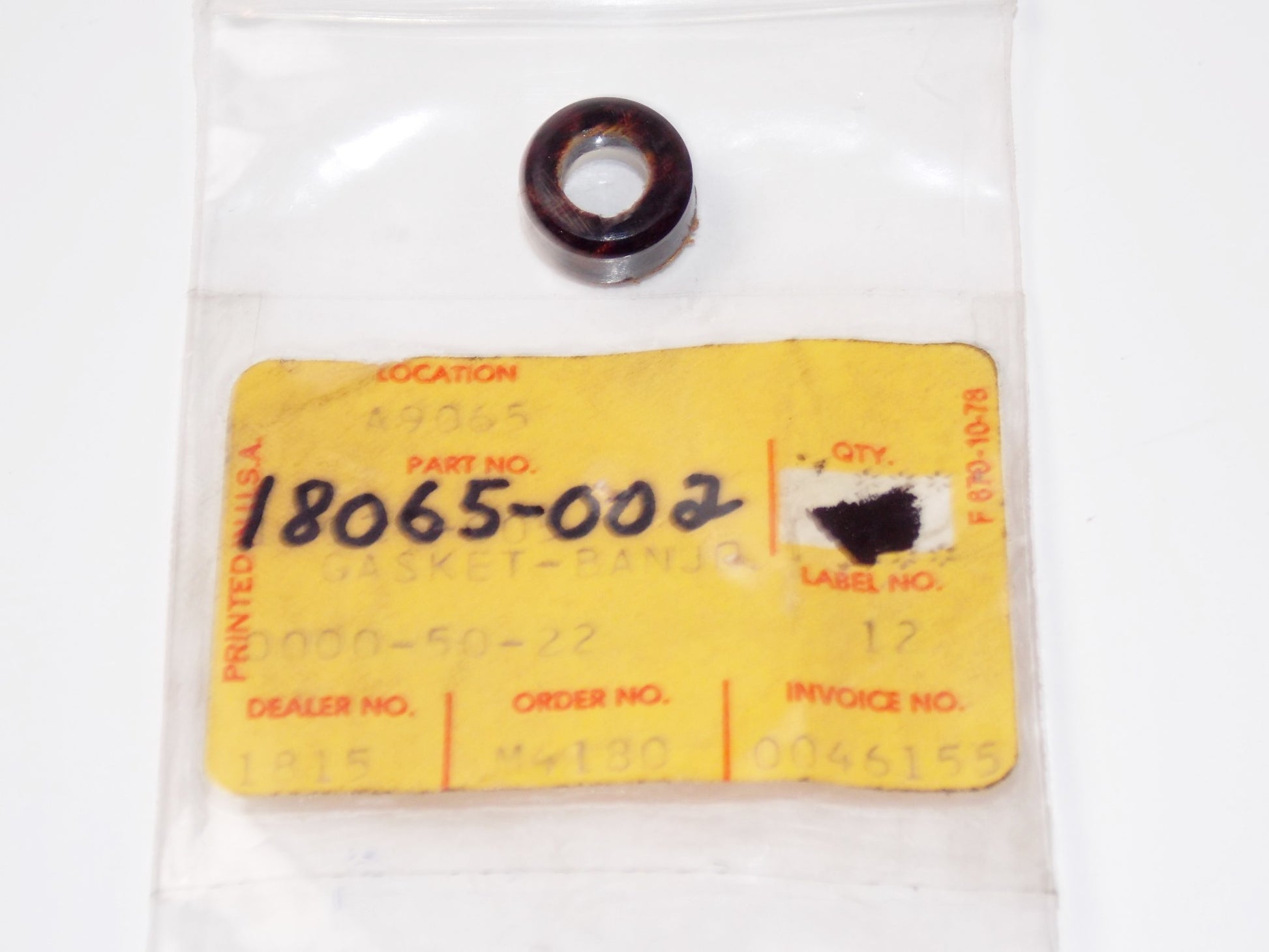 NOS OEM KAWASAKI 67-72 A1SS A7SS F5 F8 F81M INSULATOR HEAT 18065-002 - MotoRaider