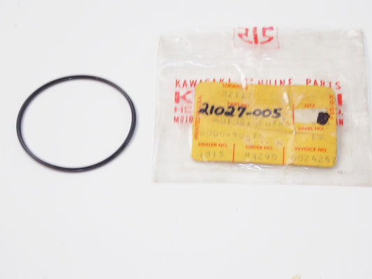 NOS OEM KAWASAKI 74-90 KLT200 EN450 EX500 KZ440 O-RING 42.8mm 21027-005 - MotoRaider