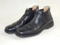 ORIGINAL FERRAGAMO MEN BOOTS LOW BLACK LEATHER SIZE US 9.5 ITALY FASHION - MotoRaider