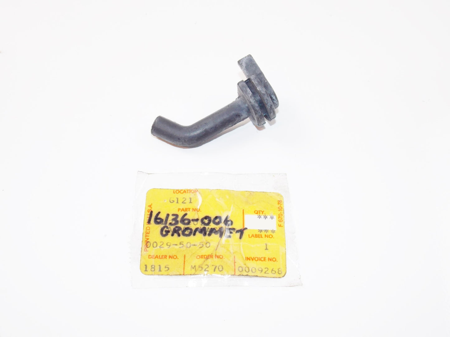NOS OEM KAWASAKI 72-75 F9 F9-A/B/C ENGINE COVER GROMMET OVERFLOW PIPE 16136-006 - MotoRaider