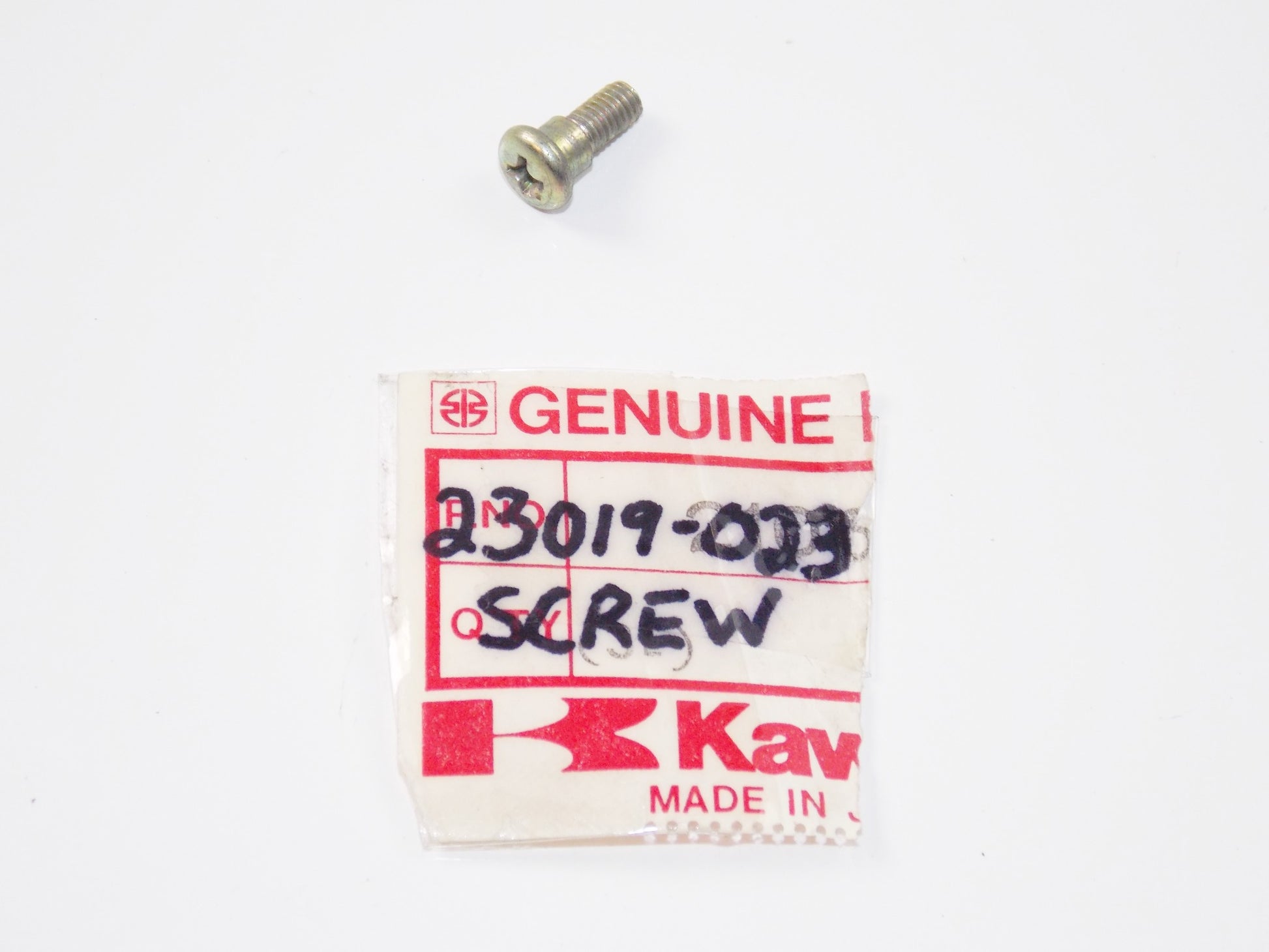 OEM KAWASAKI 69-88 H1/2 Mach III/IV S3 KH KZ ZX SCREW PAN HEAD 5x12 # 23019-023 - MotoRaider