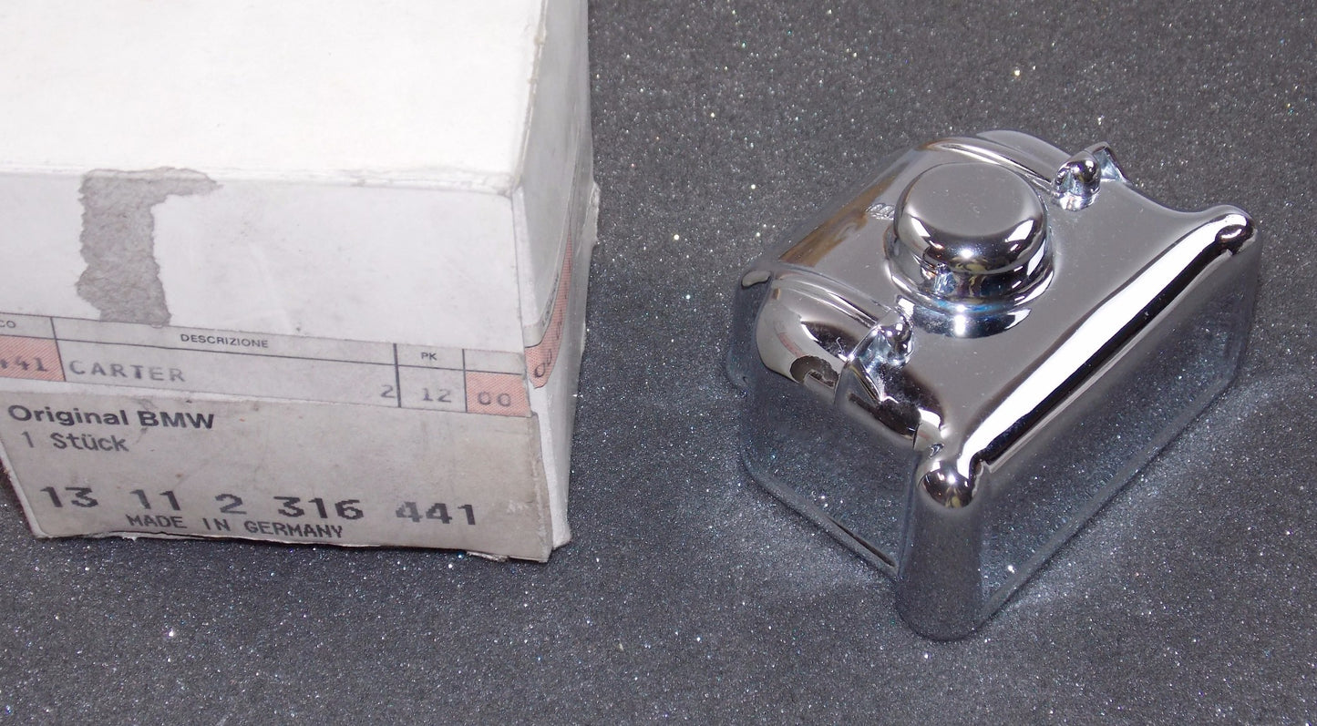 OEM BMW 91-95 R80R/100R/Mystik CHROME CARBURETOR FLOAT HOUSING LEFT 13112316441 - MotoRaider