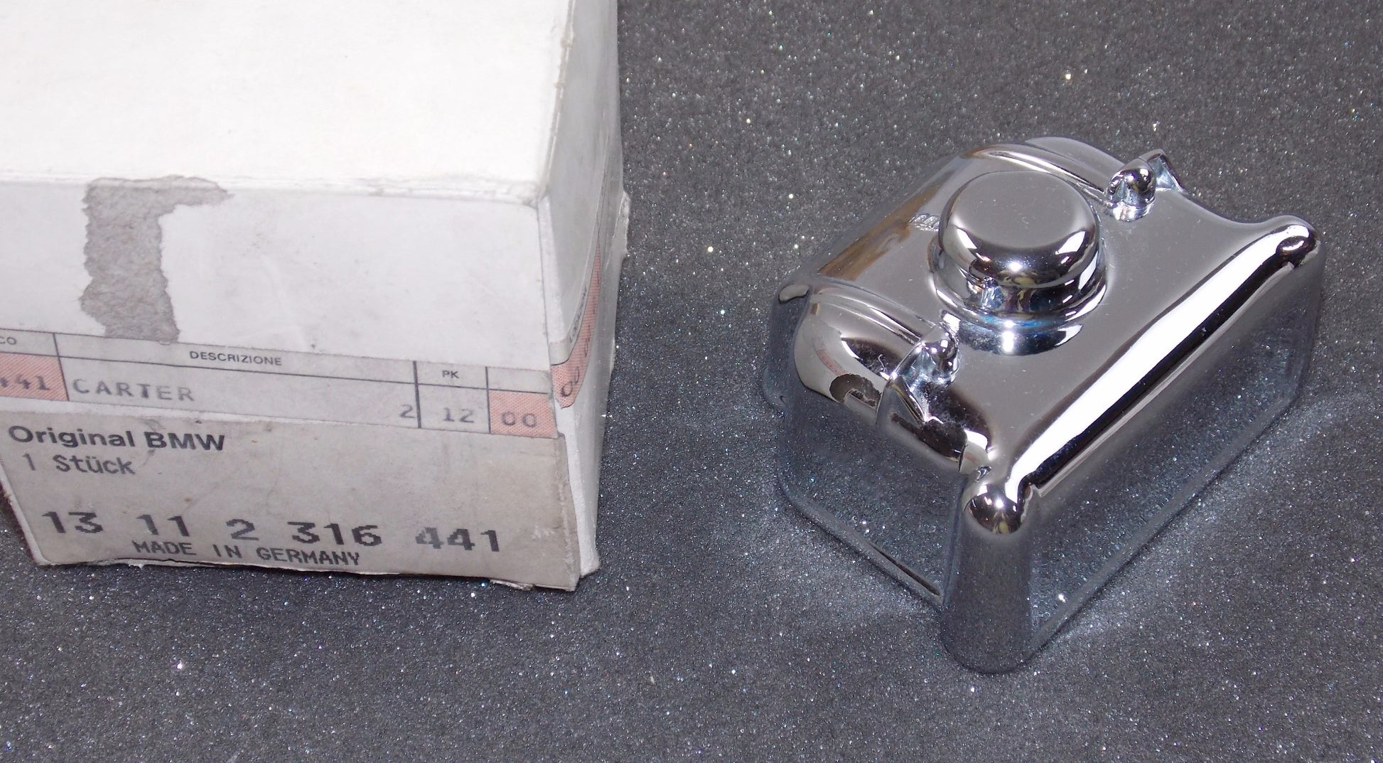 OEM BMW 91-95 R80R/100R/Mystik CHROME CARBURETOR FLOAT HOUSING LEFT 13112316441 - MotoRaider