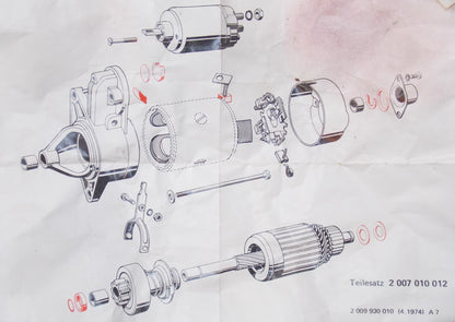 NOS OEM BMW 74-96 R 100 CS/7T/CS/RT/60/75/80 REPAIR KIT STARTR MOTOR 12411352541 - MotoRaider