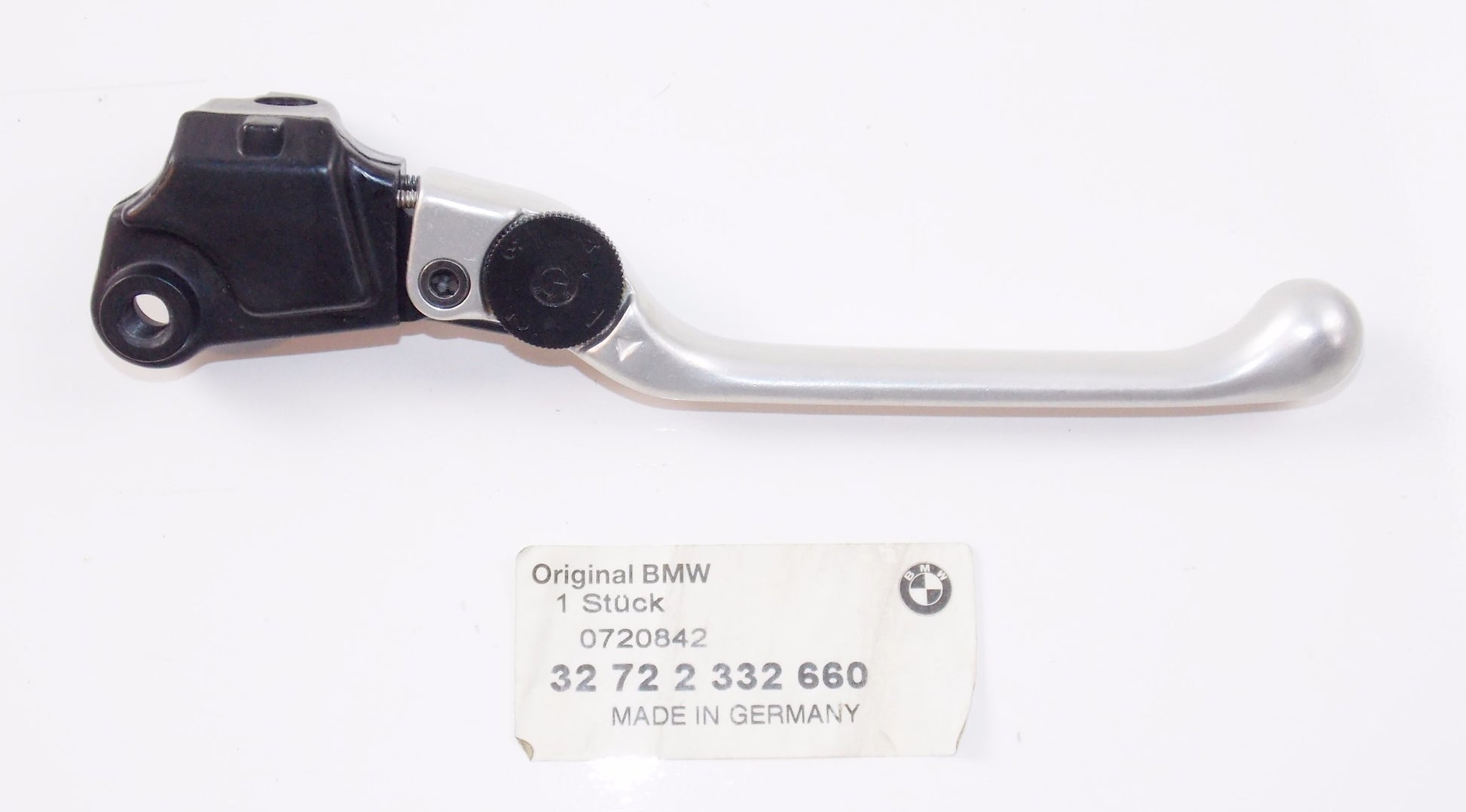 NOS OEM BMW K1100LT R1100R/850R HAND LEVER POLISHED ADJUSTABLE RIGHT 32722332660 - MotoRaider