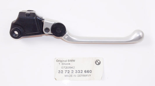 NOS OEM BMW K1100LT R1100R/850R HAND LEVER POLISHED ADJUSTABLE RIGHT 32722332660 - MotoRaider