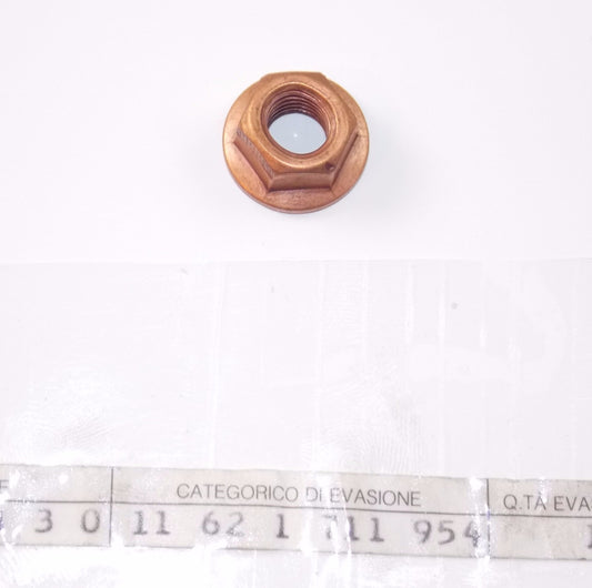 NOS OEM BMW 60-2015 EXHAUST MANIFOLD LOCK NUT COPPER M8x1.25mm 11621711954 - MotoRaider