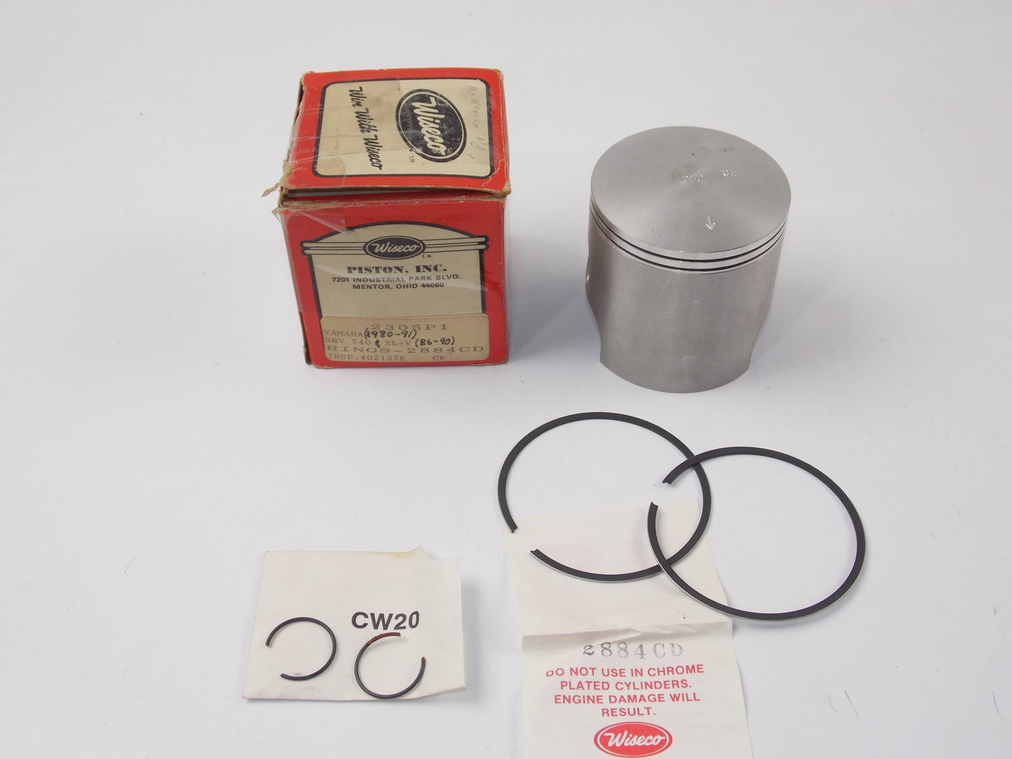 NOS WISECO PISTON SET 72.50 mm1980-1991 SVR 540 1986-1990 XL-V 2305P1 - MotoRaider