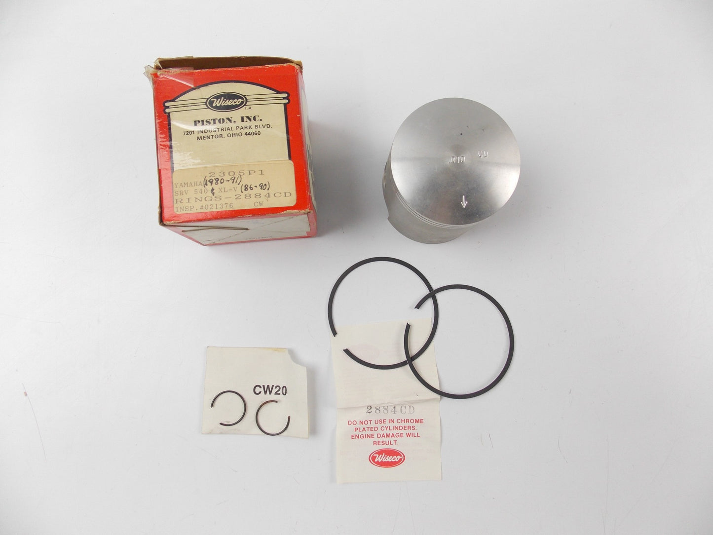 NOS WISECO PISTON SET 72.50 mm1980-1991 SVR 540 1986-1990 XL-V 2305P1 - MotoRaider