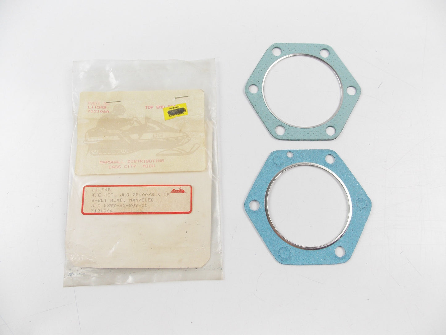 TOP END GASKET SET JLO 2F400/8 & UP 6 BOLT HEAD MANUAL/ELEC 399-61-803-00 - MotoRaider