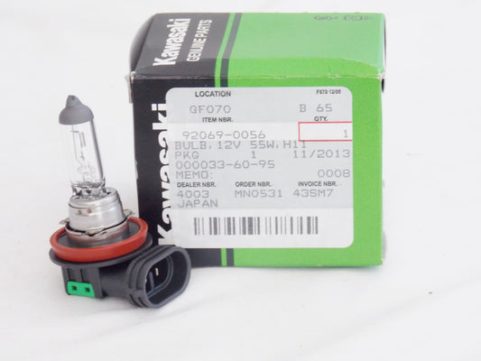 NOS OEM KAWASAKI 2012 2015-17 ER650 ZX1400 BULB 12V 55W H11  92069-0056 - MotoRaider