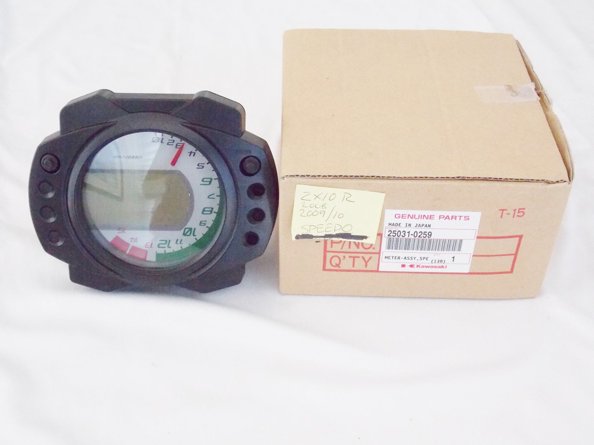 NOS OEM KAWASAKI 2009 2010 ZX1000 SPEEDO METER ASSY  25031-0259 - MotoRaider