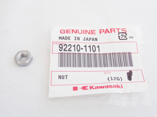 NOS OEM KAWASAKI 2004-2017 ZR1000/750 ZX600/636/1000 ZG1400 NUT 6MM 92210-1101 - MotoRaider