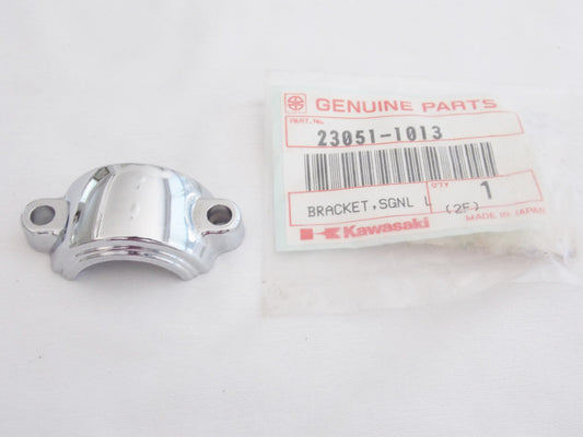 NOS OEM KAWASAKI 1969-1988  KE175/100/125 KV100  SIGNAL LAMP BRACKET 23051-1013 - MotoRaider