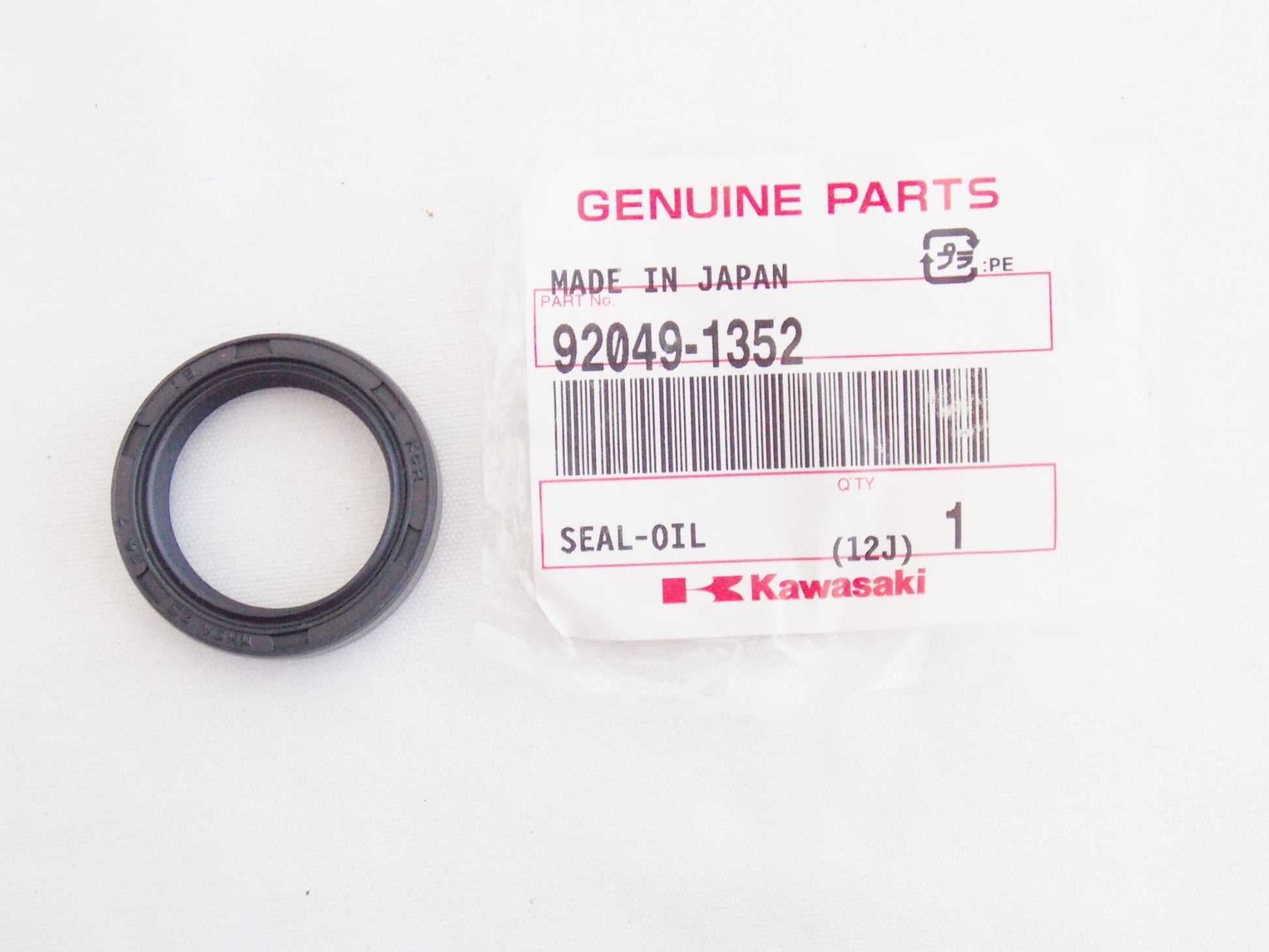 NOS OEM KAWASAKI 1990-2017 ZX900/600/636/1400/1000 OIL SEAL 25X34X7 92049-1352 - MotoRaider