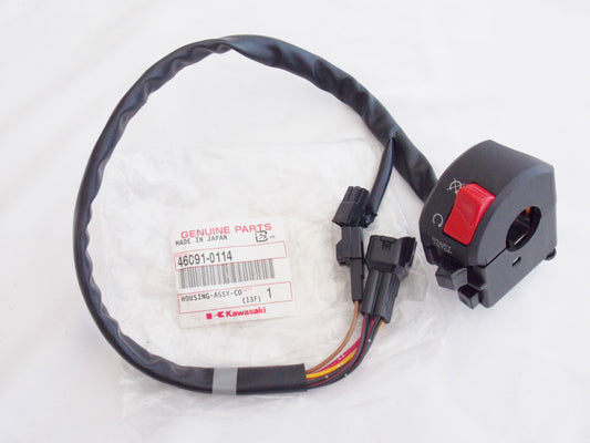 NOS OEM KAWASAKI 2007-2015 ZX1000/600  RH CONTROL HOUSING ASSY 46091-0114 - MotoRaider