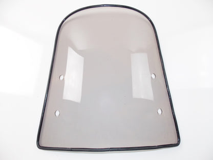 NOS SMOKE WINDSHIELD 16.5"x17.5"+(2) HARDWARE KITS MOUNTING  SCOOTER MOPED VESPA - MotoRaider
