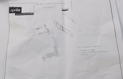 NOS OEM APRILIA EXTREMA 50 PASSENGER FOOTREST KIT AP8700153 - MotoRaider