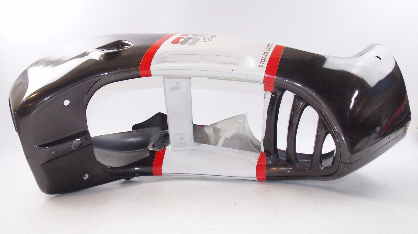 OEM CAGIVA 1986 ALETTA ORO S2 125 WHITE/ELECTRIC BLACK FRONT FAIRING 800052303 - MotoRaider