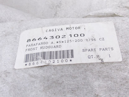 NOS OEM CAGIVA 1993 ROADSTER 521 1996 ROADSTER EV BLACK FRONT FENDER 8664302100 - MotoRaider