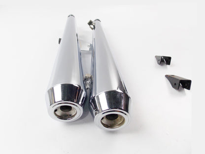 SITO LEFT SIDE SILENCERS EXHAUST PIPE CHROME LAV.4TM.1216/17/18 HONDA 400 #1222 - MotoRaider
