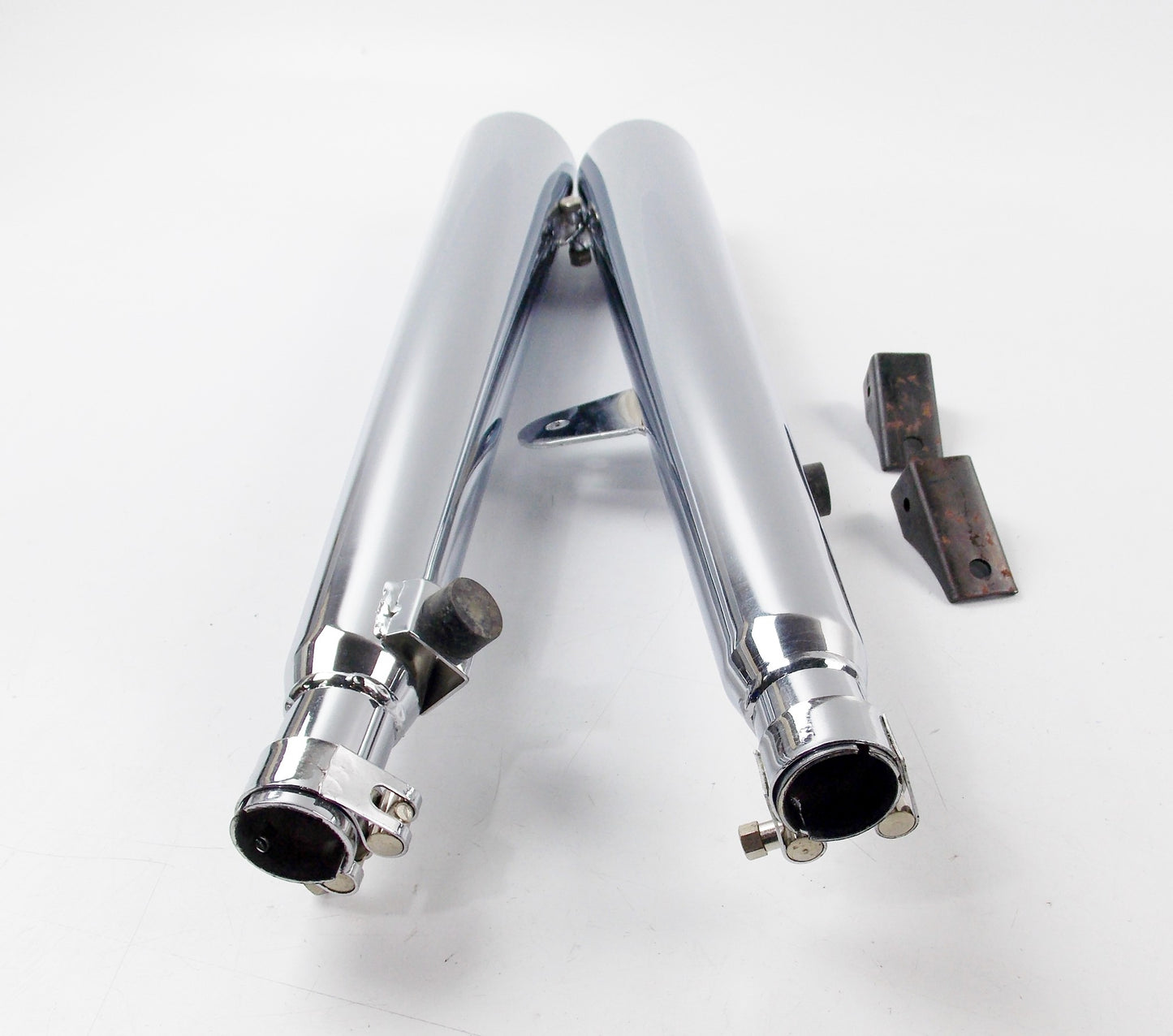 SITO LEFT SIDE SILENCERS EXHAUST PIPE CHROME LAV.4TM.1216/17/18 HONDA 400 #1222 - MotoRaider
