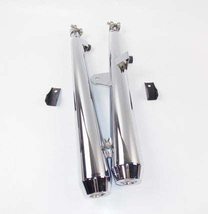 SITO LEFT SIDE SILENCERS EXHAUST PIPE CHROME LAV.4TM.1216/17/18 HONDA 400 #1222 - MotoRaider