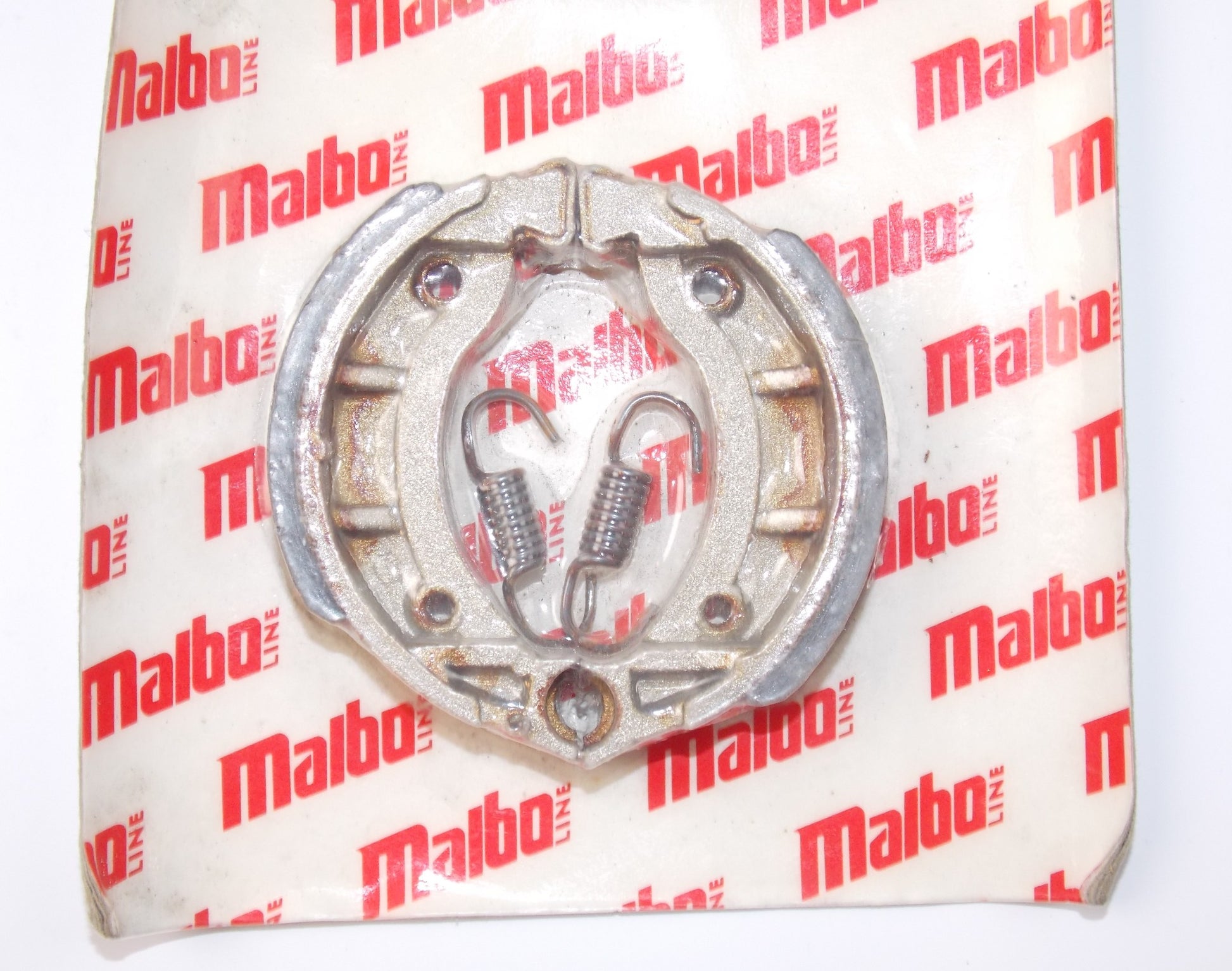 NOS OEM MALAGUTI SCOOTER BRAKE SHOES GRIMECA FRONT REAR WHEEL 90x18 # 119.075.00 - MotoRaider