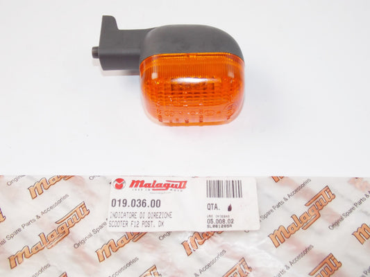 NOS OEM MALAGUTI 94-00 50 F12 PHANTOM REAR RH TURN SIGNAL INDICATOR 019.036.00 - MotoRaider