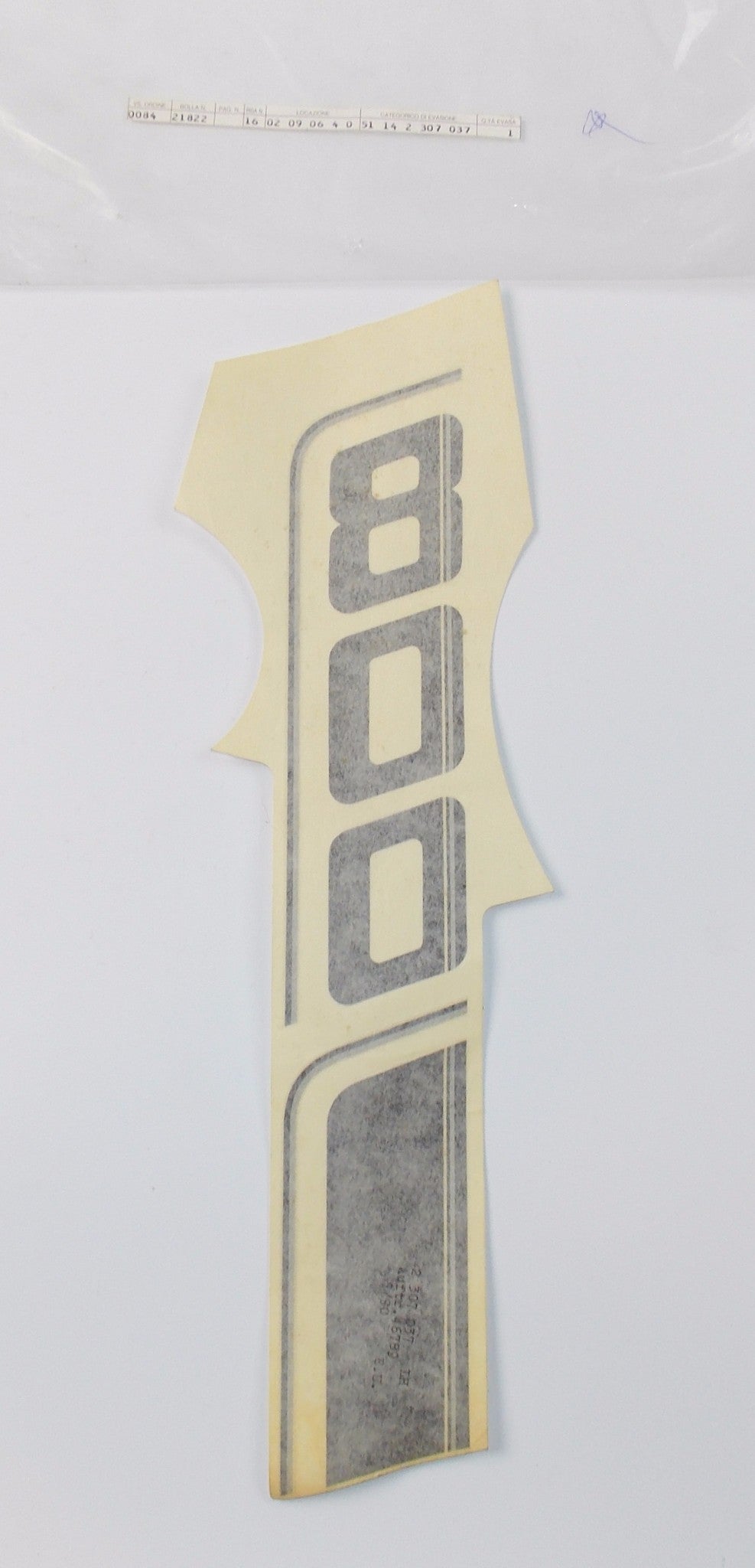 NOS OEM BMW 87-06 R 80 GS STICKER LH "800" SW/SI 51142307037 - MotoRaider