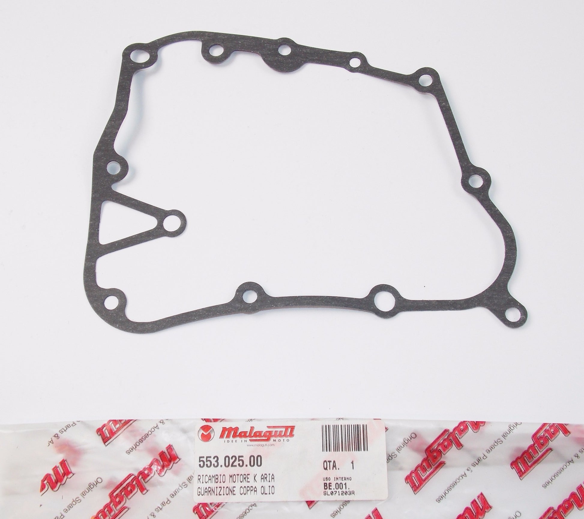 NOS OEM MALAGUTI CIAK MASTER 125 / 4T - Euro 3 OIL SUMP GASKET 553.025.00 - MotoRaider
