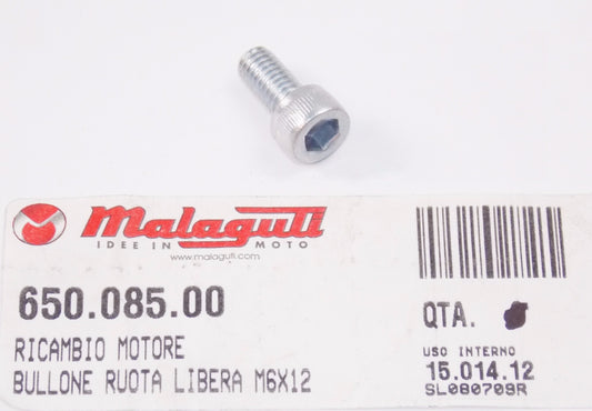 NOS OEM MALAGUTI CENTRO 160/4T BLOG 125/4T - I.E. Euro 3 SCREW M6x12 650.085.00 - MotoRaider