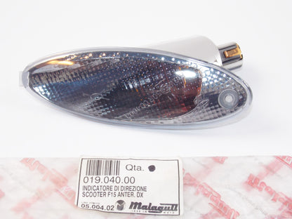 NOS OEM MALAGUTI 99/01-02 F15 LC RH FRONT TURN INDICATOR 019.040.00 - MotoRaider