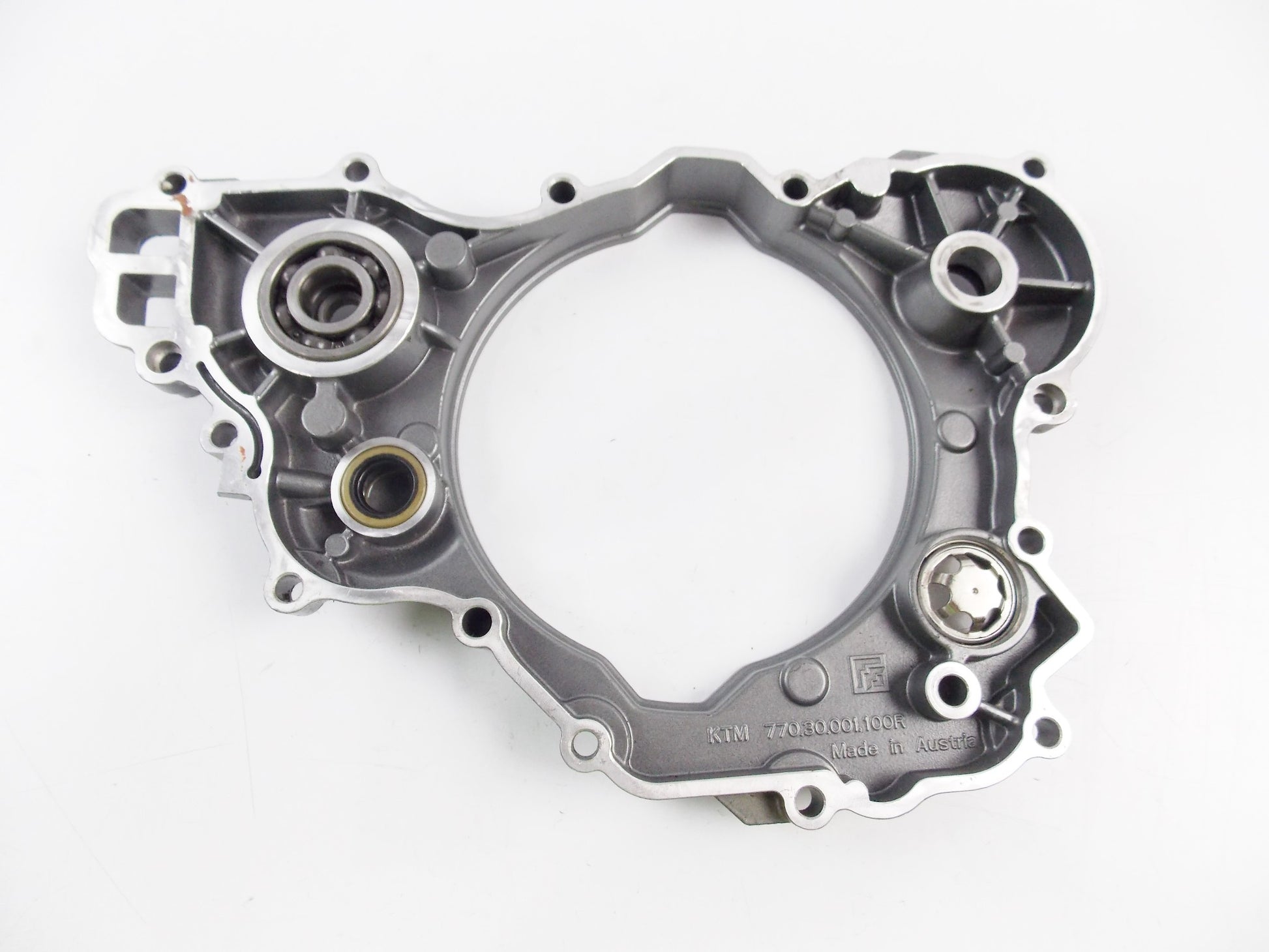 NOS OEM KTM 2008 250SXF RH INNER CLUTCH COVER 77030001100R | 770.30.001.100 - MotoRaider