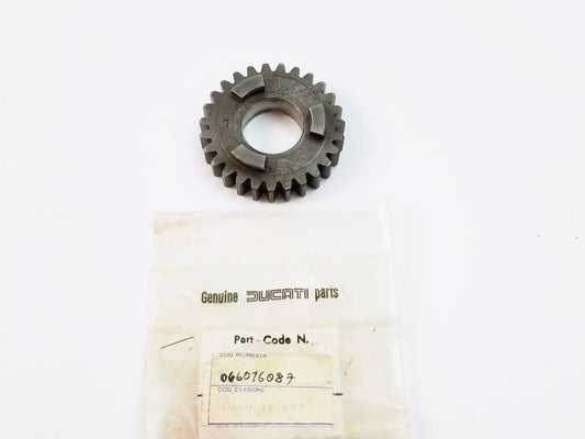 NOS OEM DUCATI 1987 350/400 F3 5th DRIVEN GEAR 27 T. 066016087 - MotoRaider