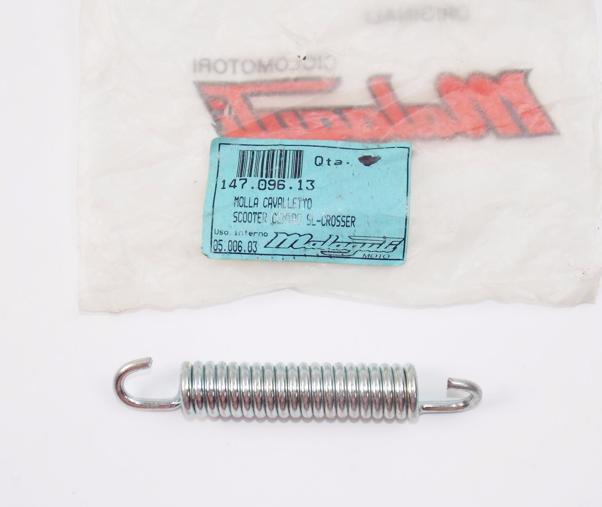 NOS OEM MALAGUTI 97-98 CROSSER CR1 STAND RETURN SPRING 147.096.13 - MotoRaider
