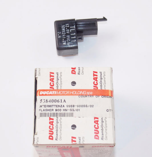 NOS OEM DUCATI 998B-900SS/02 900 HM-SS/01 FLASHER RELAY 53840061A - MotoRaider