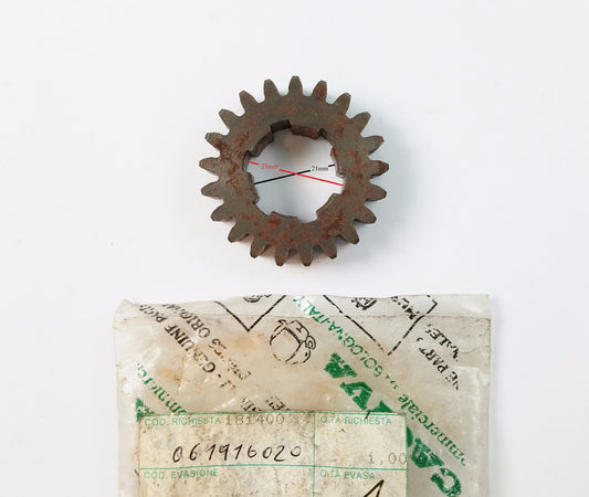 NOS OEM CAGIVA 2EME 50 PH DRIVING GEAR 2ND T. 21 21mm-25mm 061916020 - MotoRaider
