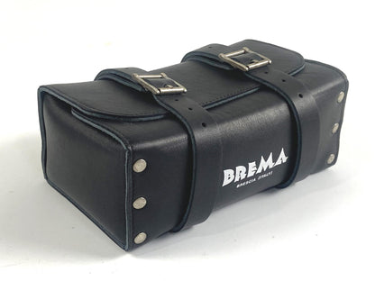 1970's PENTON KTM GS 100 125 250 400 ENDURO BREMA BLACK LEATHER TOOL BAG POUCH - MotoRaider