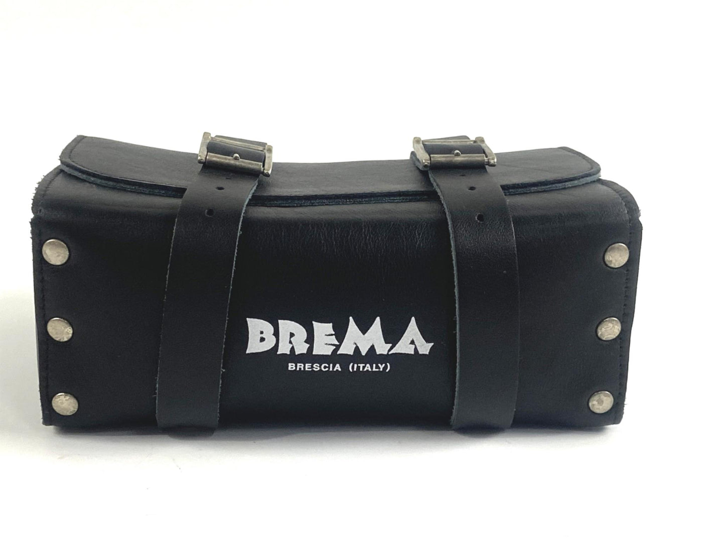 1970's PENTON KTM GS 100 125 250 400 ENDURO BREMA BLACK LEATHER TOOL BAG POUCH - MotoRaider